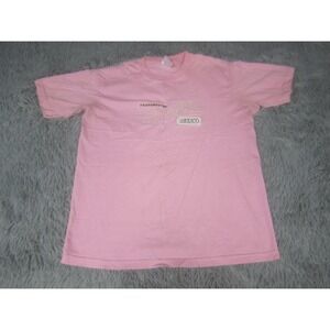VTG Cozumel Mexico Shirt Adult XL Pink Crew Neck Short Sleeve Cotton